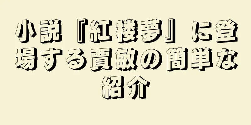 小説『紅楼夢』に登場する賈敏の簡単な紹介