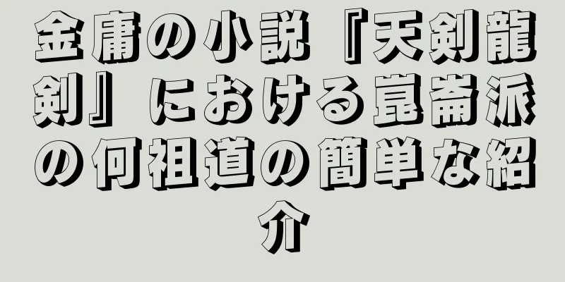金庸の小説『天剣龍剣』における崑崙派の何祖道の簡単な紹介