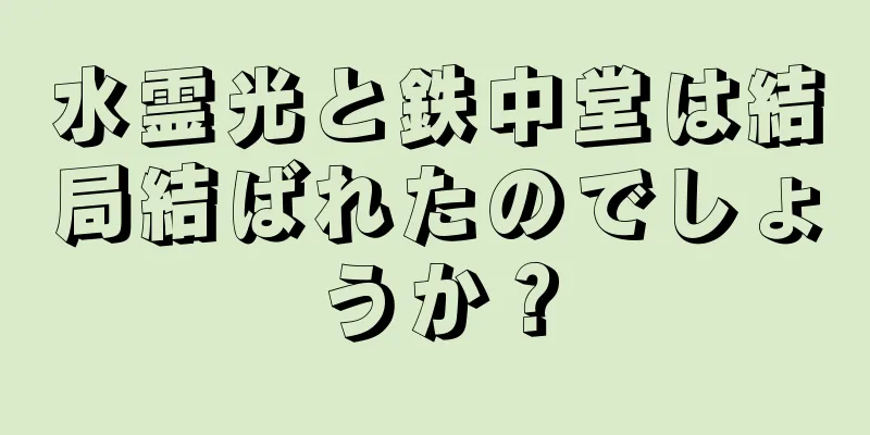 水霊光と鉄中堂は結局結ばれたのでしょうか？