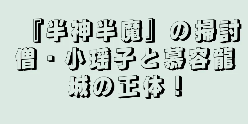 『半神半魔』の掃討僧・小瑶子と慕容龍城の正体！