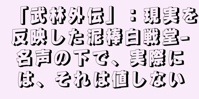 「武林外伝」：現実を反映した泥棒白戦堂-名声の下で、実際には、それは値しない