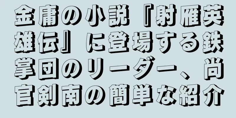 金庸の小説『射雁英雄伝』に登場する鉄掌団のリーダー、尚官剣南の簡単な紹介