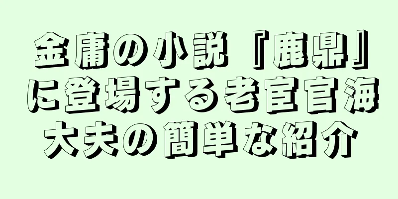 金庸の小説『鹿鼎』に登場する老宦官海大夫の簡単な紹介