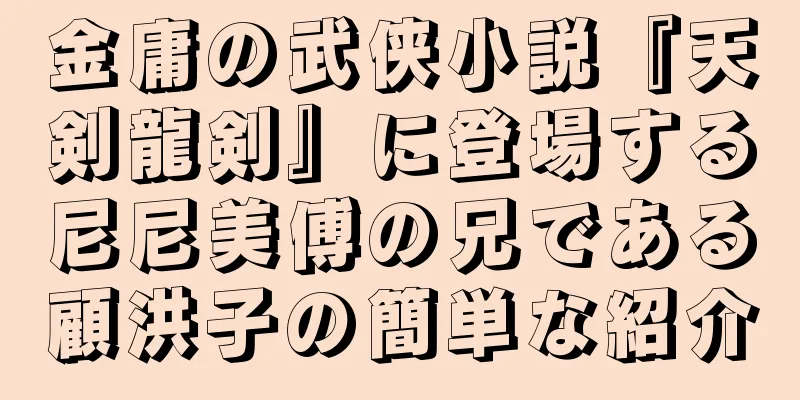 金庸の武侠小説『天剣龍剣』に登場する尼尼美傅の兄である顧洪子の簡単な紹介