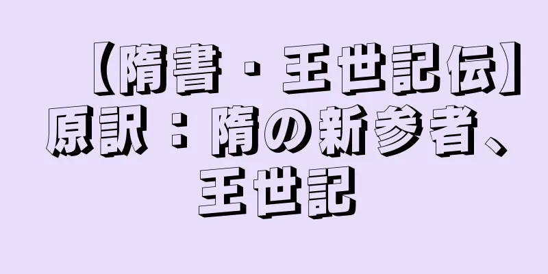 【隋書・王世記伝】原訳：隋の新参者、王世記