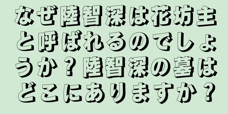 なぜ陸智深は花坊主と呼ばれるのでしょうか？陸智深の墓はどこにありますか？