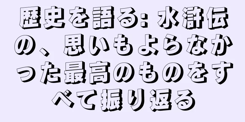 歴史を語る: 水滸伝の、思いもよらなかった最高のものをすべて振り返る